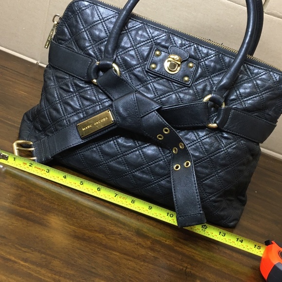 MARC JACOB Quilted Top Handled Belted Lambskin Shoulder Bag - Picture 15 of 17